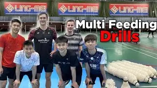 Badminton training - Mid Court shuttle drills