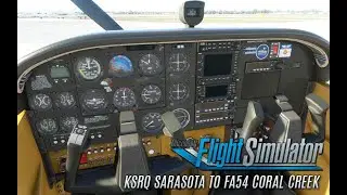 Microsoft Flight Simulator 2020 VFR C172 Flight: VerticalSim KSRQ Sarasota to FA54 Coral Creek