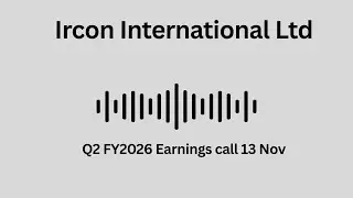 Ircon International Ltd Q2 FY 2026 Earnings Conference Call