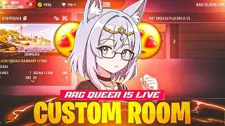 Free Fire Girl Live 🔴 | ID Reaction + Custom Room Gameplay 😍 | AAG QUEEN Is Live | #shortsfeed