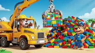 PAW PATROL vs Construction Trucks 🚧 MEGA Playground Adventure!
