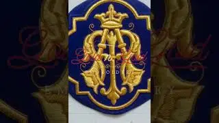 Beautiful Eve Marian Church Gold Bullion Wire Hand Embroidered Applique Emblem For Vestments #shorts