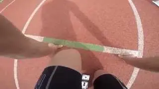 GoPro action with Riley Caines in the 200m