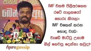 IMF finally realize that members of sri lankan government are corrupted - Anura kumara dissanayake