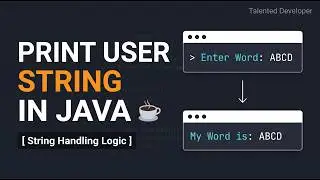 Java Program to Print String from User Input with Explanation
