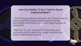 How Can Reality TV Be A Tool For Social Experimentation? - The Reality Radar