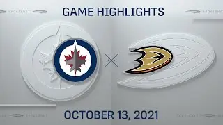 NHL Highlights | Jets vs. Ducks - Oct. 13, 2021