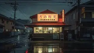 Cozy Japanese Ramen Shop in the Rain | Lo-Fi Chill Live