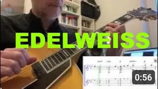 EDELWEISS from The Sound Of Music - Guitar Tutorial TABs + Score