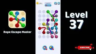 Rope Escape Master Level 37 Walkthrough 🧩 | Untangle Knots Puzzle Game | Solutionguruji