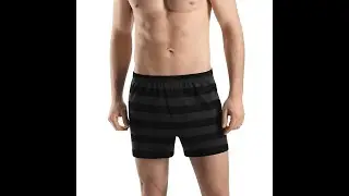 Boxer Shorts For Men-Black with Stripe-BE11851