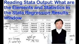Reading Stata Output: What are the Elements in Stata Regression Results Window | Stata Tutorials 52