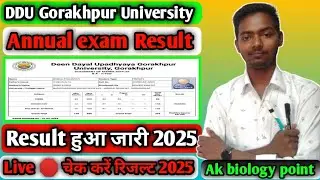 DDU University Annual Result 2025 || हुआ जारी Live चेक करें || #annualresult #privateresult 