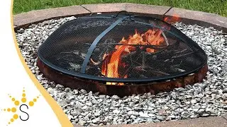 Sunnydaze Outdoor Heavy-Duty Steel Round Fire Pit Spark Screen - Size Options - KF-HDS36