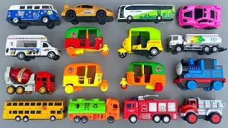 Finding lots of Toy Vehicles | CNG AutoRickshaw, Fire Vehicles, Mixer Truck, Bus & Others Toys