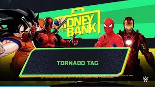 WWE 374 FULL Goku & Deadpool vs Spider-Man & Iron Man | WWE Tornado Tag Team Dream Match