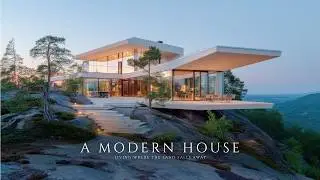 Living Where the Land Falls Away: A Modern House