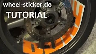Felgenaufkleber anbringen KTM DUKE 690 990 RC4 RC8 Aufkleber Supermoto Felgen wheelsticker