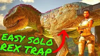 Как сделать ловушку для рекса в игре Ark Survival Ascended!!! Простая стратегия для приручения рекса в одиночку!!!