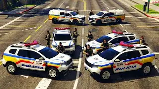 FUGA COPOM ATIROU CONTRA NOSSA EQUIPE APOIO COM BREVIDADE! | GTA 5 VIDA POLICIAL