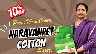 Narayanpet Cotton Sarees | Pure Handloom Comfort @ Druthi Sarees Nagole Hyderabad 