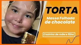 Torta de massa folheada de chocolate 😋