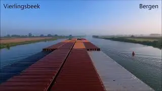 Vaart van Venlo naar Wanssum en dan door naar Alblasserdam.