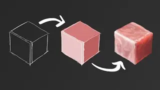 Meat Cube Step by Step Speedpaint