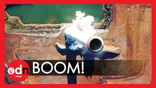 Spectacular Implosion as 1,000ft Chimney Demolished in Alabama