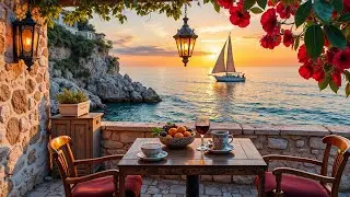 Sunset Bossa Nova Caf&eacute; 🌅 | Relaxing Jazz Music with Ocean Views & Sailing Serenity 🎶☕