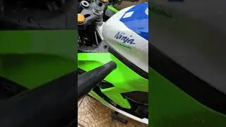 Cara cepat mengeringkan motor = dengan blower #zx25rr #zx25r #zx25 #ninja #tips #blowermotor