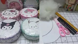 Sanrio cakes ASMR+tutorial!!#kuromi #pompompurin #melody #pochaco #keroppi #cinnamoroll #paperdiy 