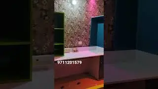 #HUB#interior#design#acrylic#mica#finish#computer#table#new#design#all#interior#work