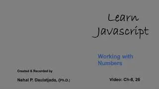 Learn Javascript: Working with Numbers - Decimal to Octal