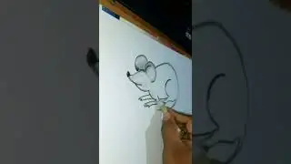 How to draw Simple mouse drawing #shorts #drawing #easydrawing #mousedrawing #mushakraj #ganpativahn