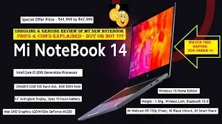My new Mi Notebook 14 Unboxing with Genuine Review | Core i5 10th Gen, 512GB SSD, 8GB RAM @ 44,999