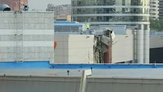 Aftermath of drone crash on non-residential building in Moscow | AFP