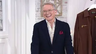 Bob Mackie's Mole Skin Button Front Shirt with Zipper Pocket on QVC