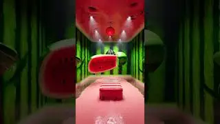 The Watermelon Pool?#shorts  #3danimation #satisfying #interiordesign #magic #blender
