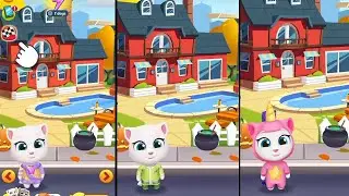 Talking Tom Gold Run Gymnastic Angela Vs Eco Angela Vs Unicorn Angela Gameplay 