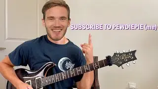 Pewdiepie plays guitar