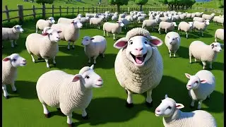 White Sheep, Fluffy and Fat | Fun Sheep Song for Kids | Fluffy Sheep Nursery Rhyme