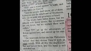 YashaYahu 9: 8-10.