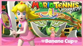 ♡Mario Tennis Open - Banana Cup Tournament | Peach Gameplay♡