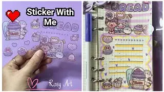 Sticker With Me #4 | Cozy Planner Sticker Decorating | Calm & Chill | Rosy Art