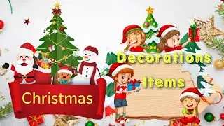 Merry Christmas Decorations Items Names/Tree Candle Candy #cristmaswhatsappstatus #cristmasspecial