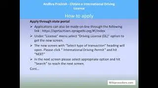 Andhra Pradesh - Obtain A International Driving License (IDL, IDP)