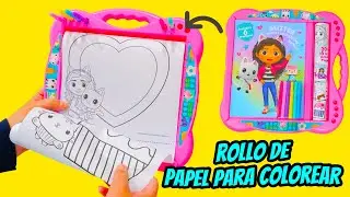 Rollo de papel para colorear de Casa de Muñecas de Gabby ¡Diversión Creativa!