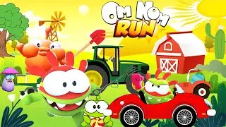 Om Nom:Run-Gameplay (Android, IOS): SUPER NOM DISCOVERS NEW PLACES:#Forest#Plane#Running in the city