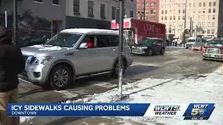 Icy sidewalks remnant of weekend snowstorm in some parts of Cincinnati